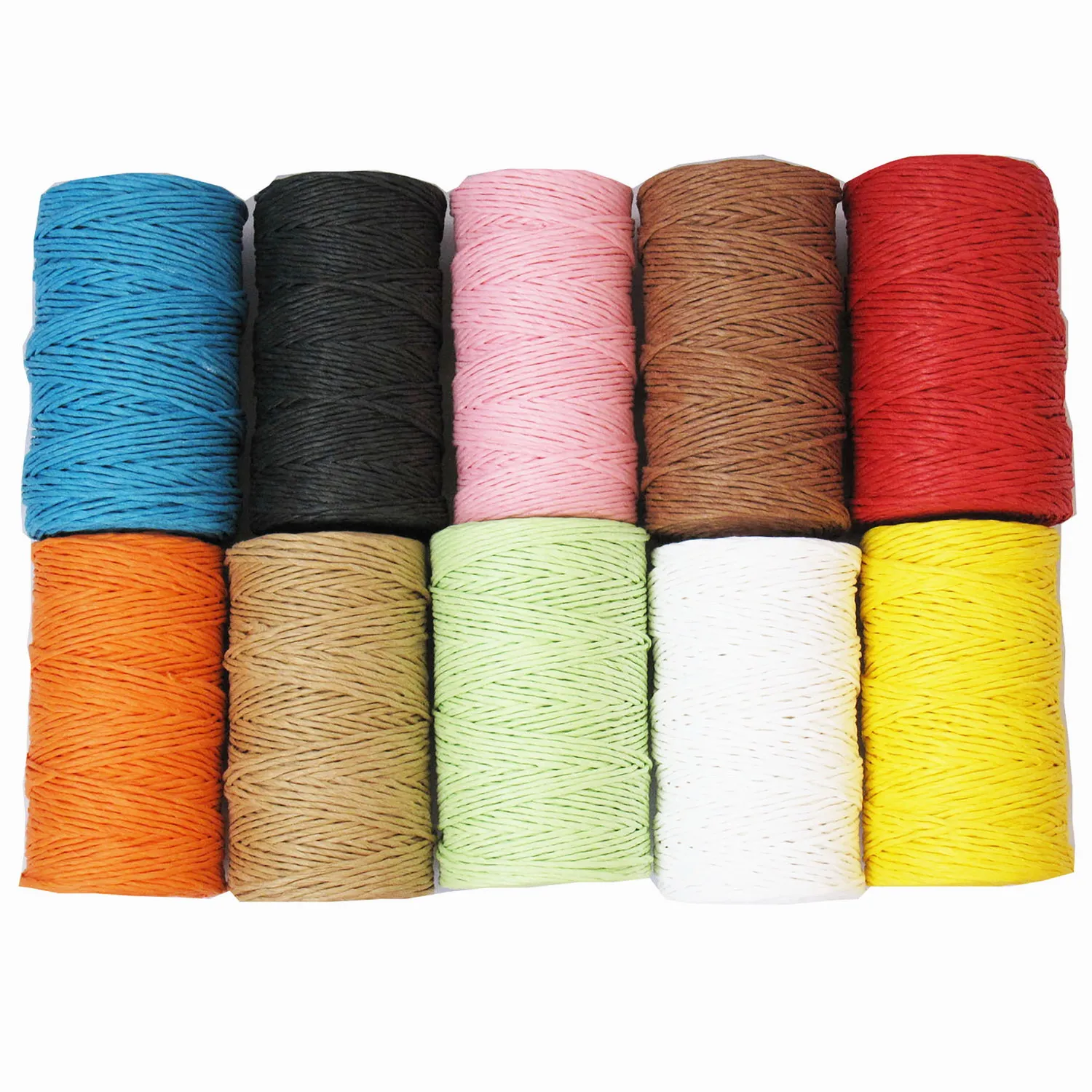 10pcs/lot paper string ,paper raffia twine, decorative paper cords 2mm 100yards/spool  for gift packing