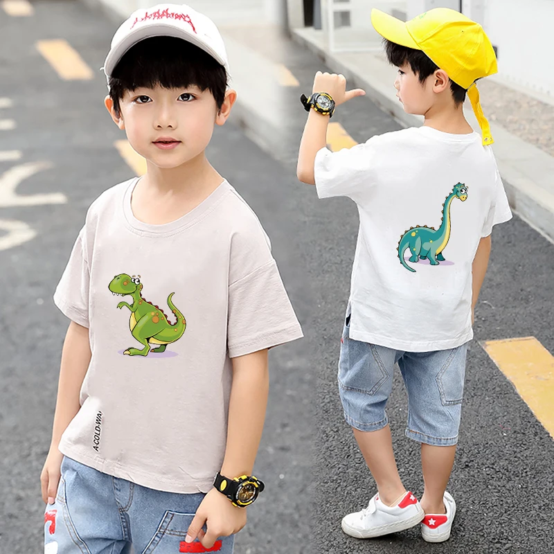 Cartoon Pony Unicorn Dinosaur Iron On Patches Heat Transfer For Stripe On Clothes Boy Girl T-shirt DIY custom Magic Sticker E