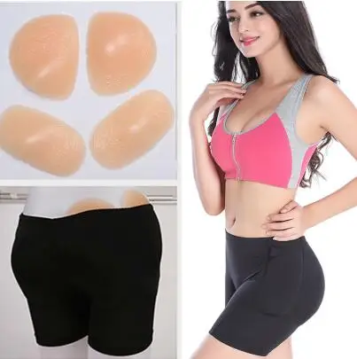 

4Pcs Abundant buttocks pad panties Enhancer silicone false butt pad full hip pad seamless silicone butt pad pants cross-dressing