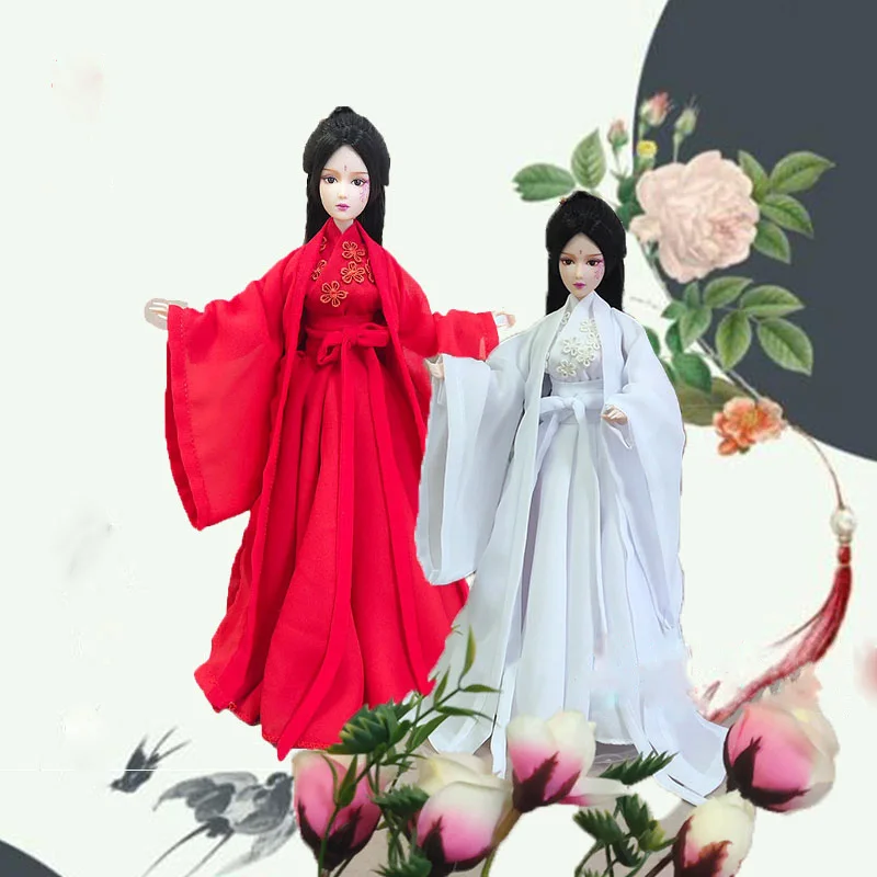 

1/6 1/4 1/3 Scale BJD Clothes Ancient Chinese Clothing Hanfu Fairy Dress For BJD/SD YOSD MSD SD13 Doll Accessories A0746