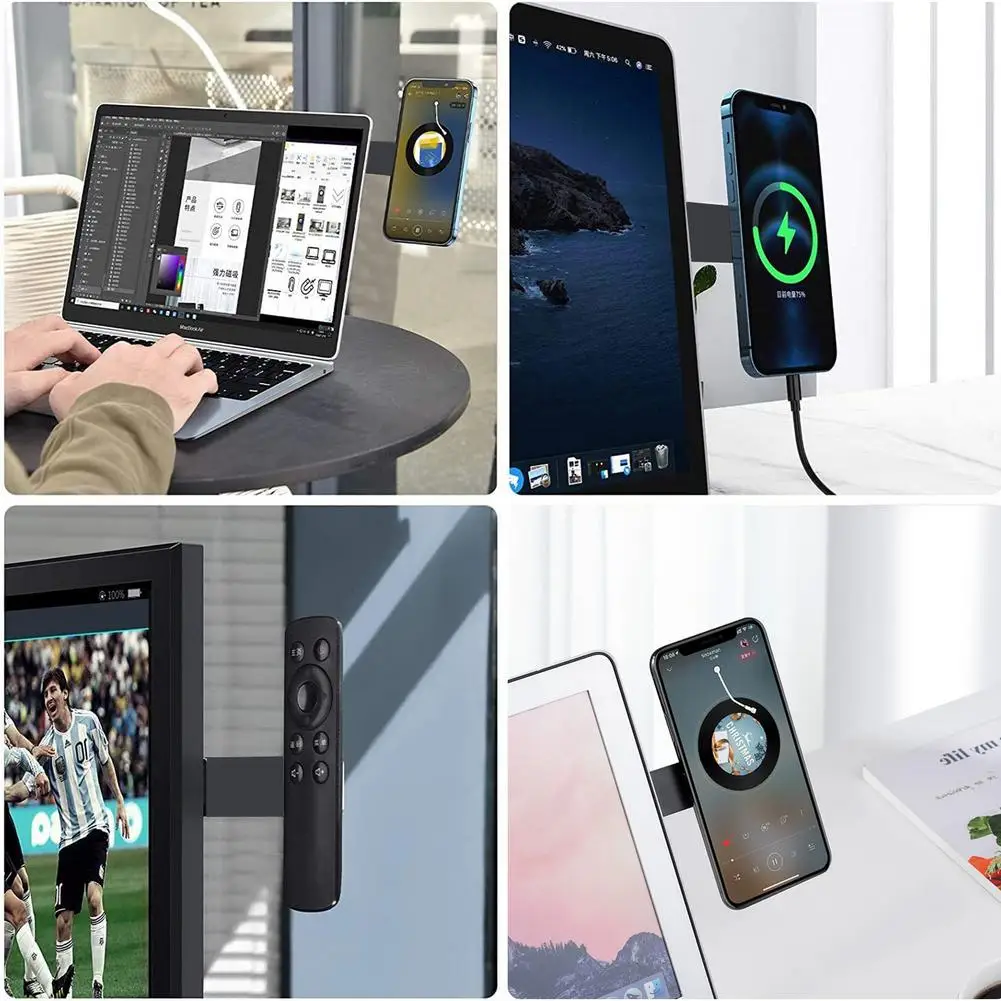 NBDZJ8 노트북 화면 지원 홀더 듀얼 모니터 디스플레이 클립 조정 가능한 전화 스탠드 노트북 사이드 마운트 태블릿 브래킷 연결