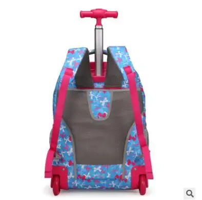 School bags On wheels travel Trolley bag for teenagers 18 inch Wheeled backpacks kids Children School Rolling backpack for girl