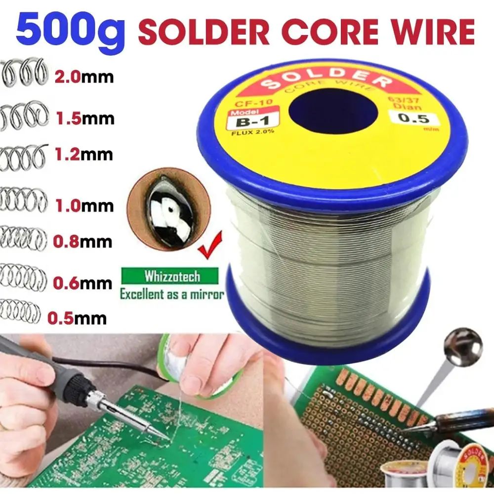 

500g 63/37 Tin Lead Line Soldering 0.5/0.6/0.8/1.0/1.2/1.5/2.0mm Solder Core Wire - 2.0mm