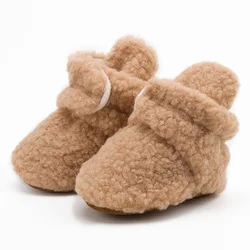 KIDSUN-Chaussettes coordonnantes pour bébé, chaussures douces et chaudes pour les premiers pas des tout-petits, pour l'hiver