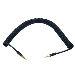 Cavo a spirale a spirale Audio Aux da 3.5mm maschio a maschio con prolunga a 4 poli 1.5M