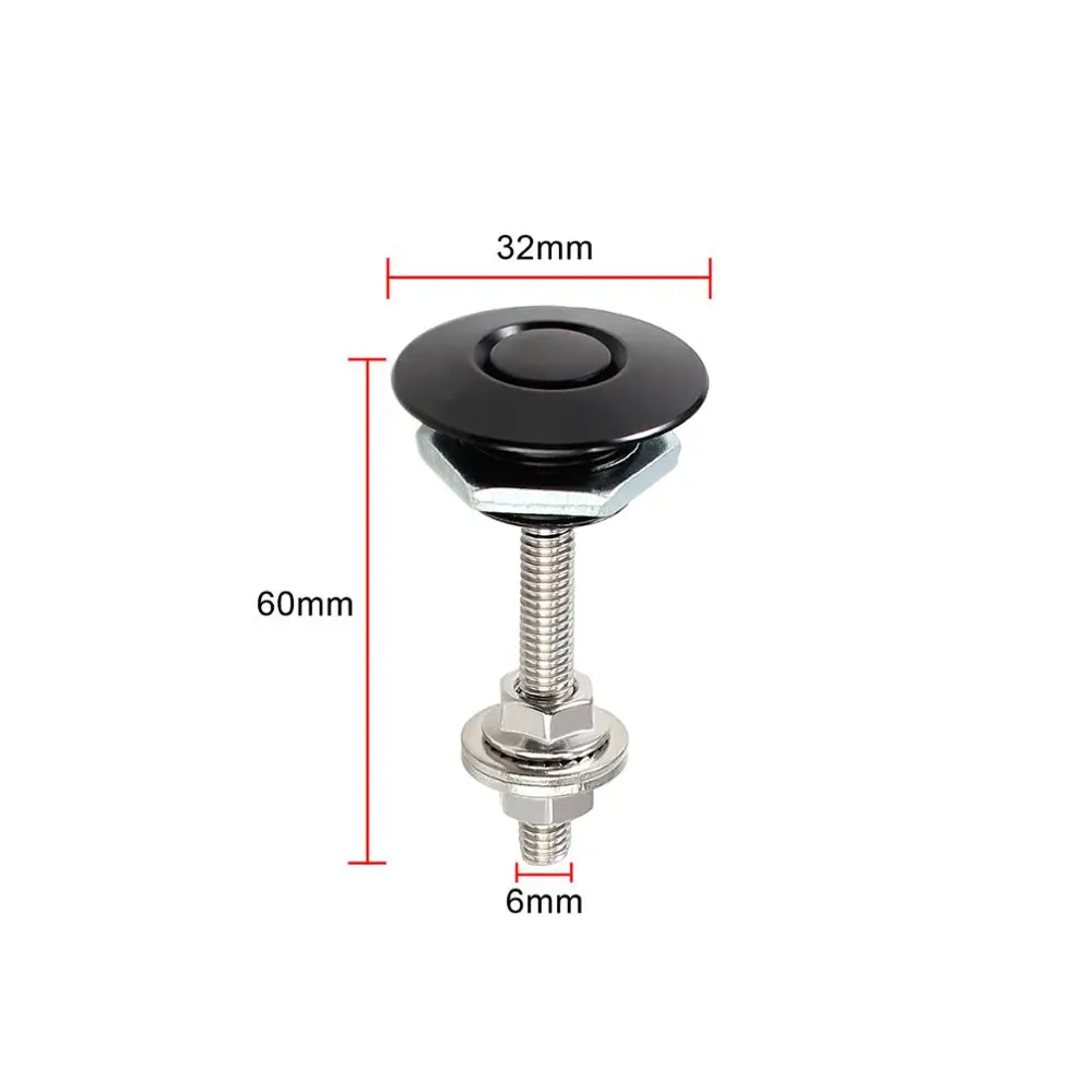 Colorlam 4 Pcs Bonnet Push Button Quick Release Hood Pins Latch Protectors Lock Kit Quick Release Hood Lock