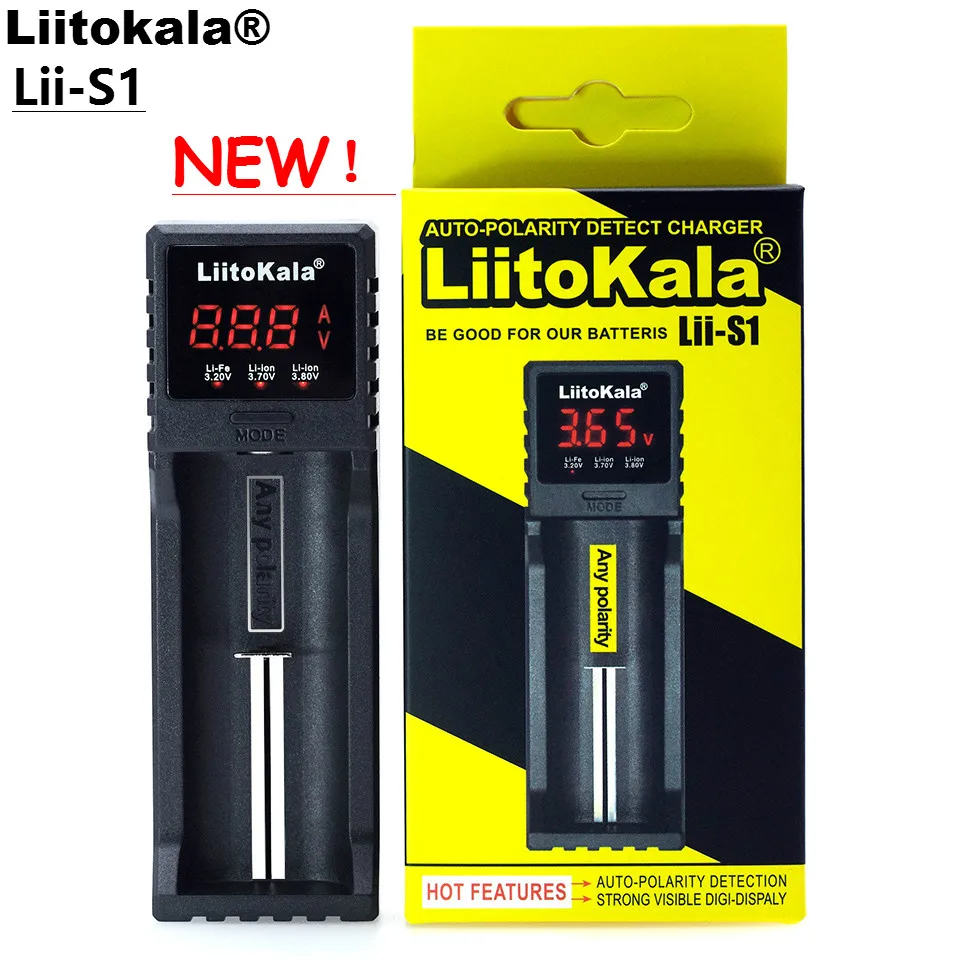 NEW Liitokala Lii-S1 18650 Battery Charger For 1.2V 3.7V 3.2V AA/AAA 26650 21700 NiMH li-ion battery Smart Charger 5V 2A EU plug