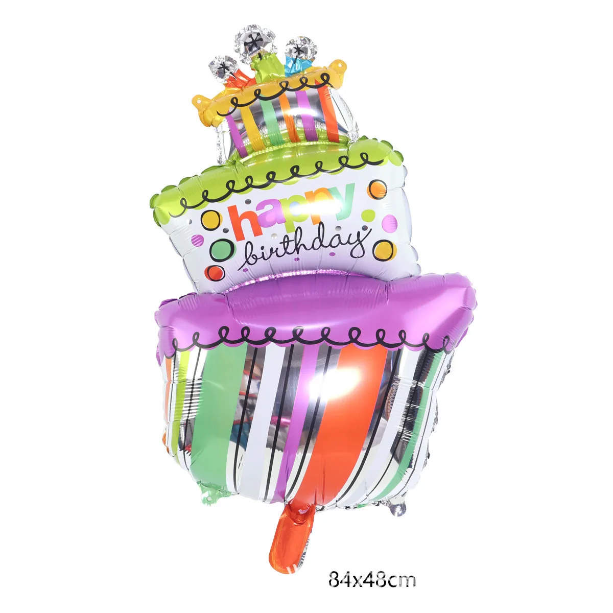New Rainbow Color Candy Cake Aluminum Film Balloon Children\'s Day Toy Birthday Party Baby Shower Decoration