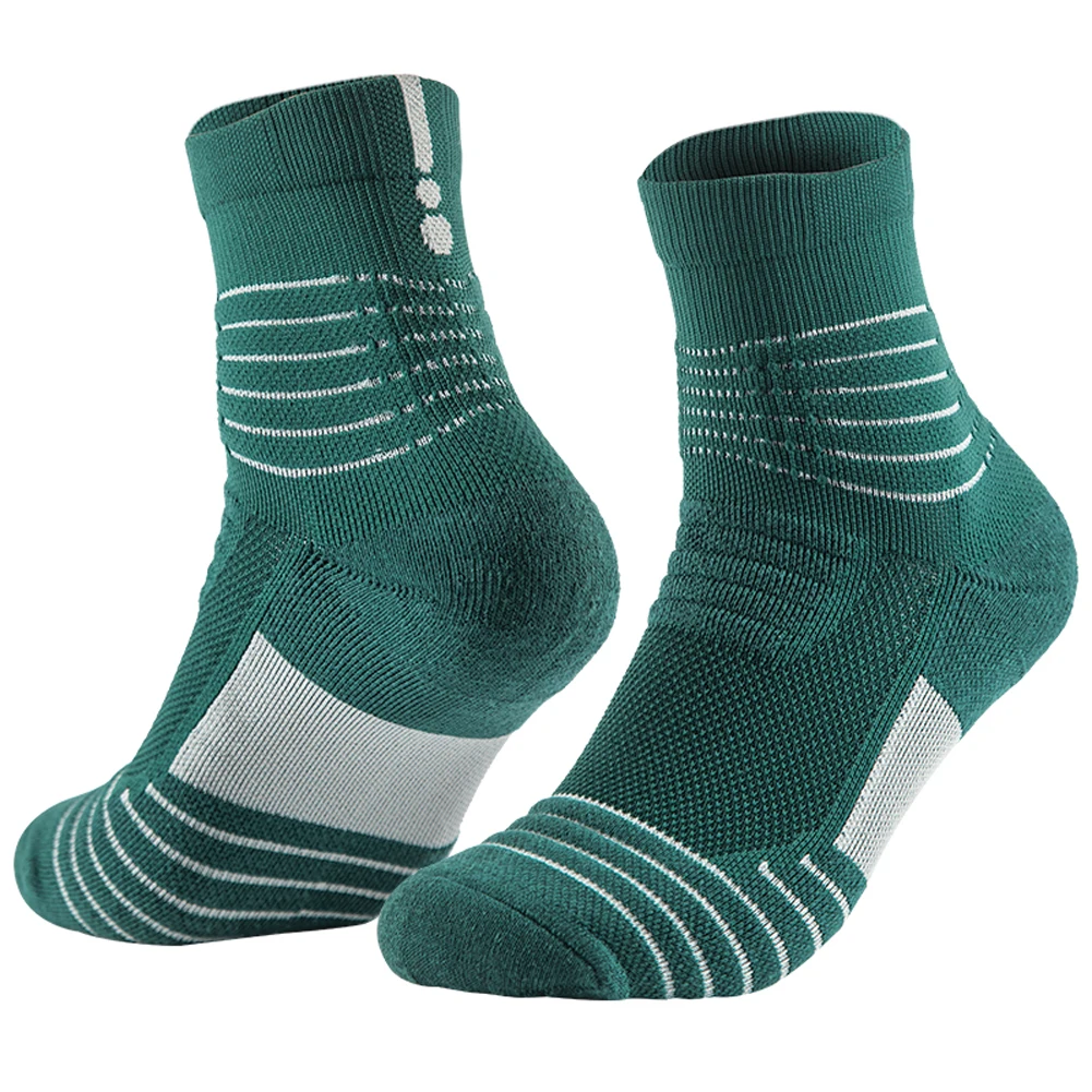 Men Ankle Athletic Socks Performance Cushion Compression Arch Support Outdoor Sports Thick Running Women Young Sock