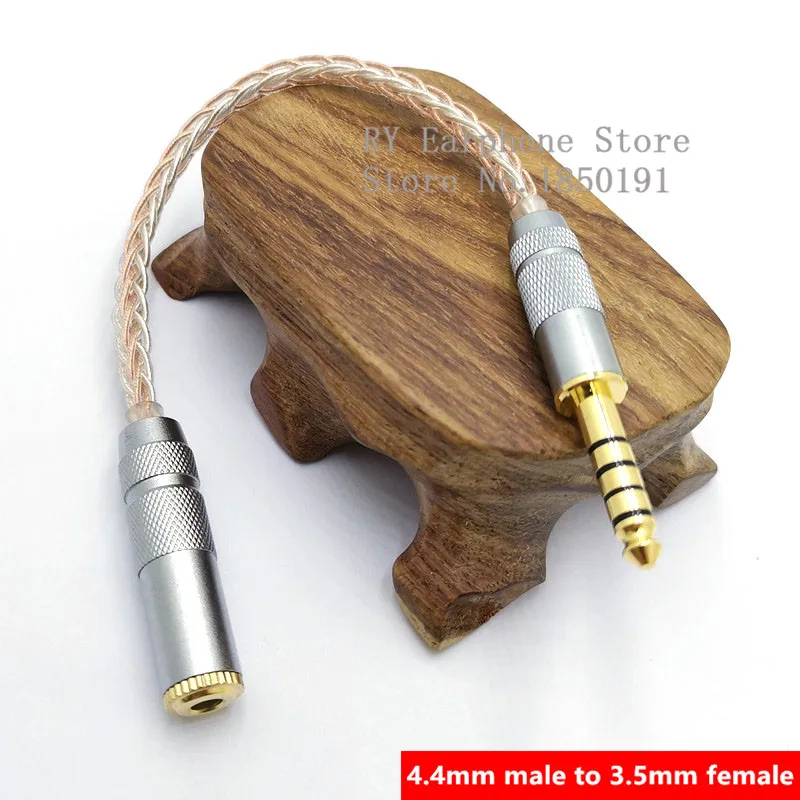 8 Core Silber Audio Kabel 2,5 Weibliche zu 4,4 Männlichen Kabel 2,5mm/4,4mm Zu 3,5mm Hand-made Ausgewogene Adpter für HIfi MP3 Musik Player