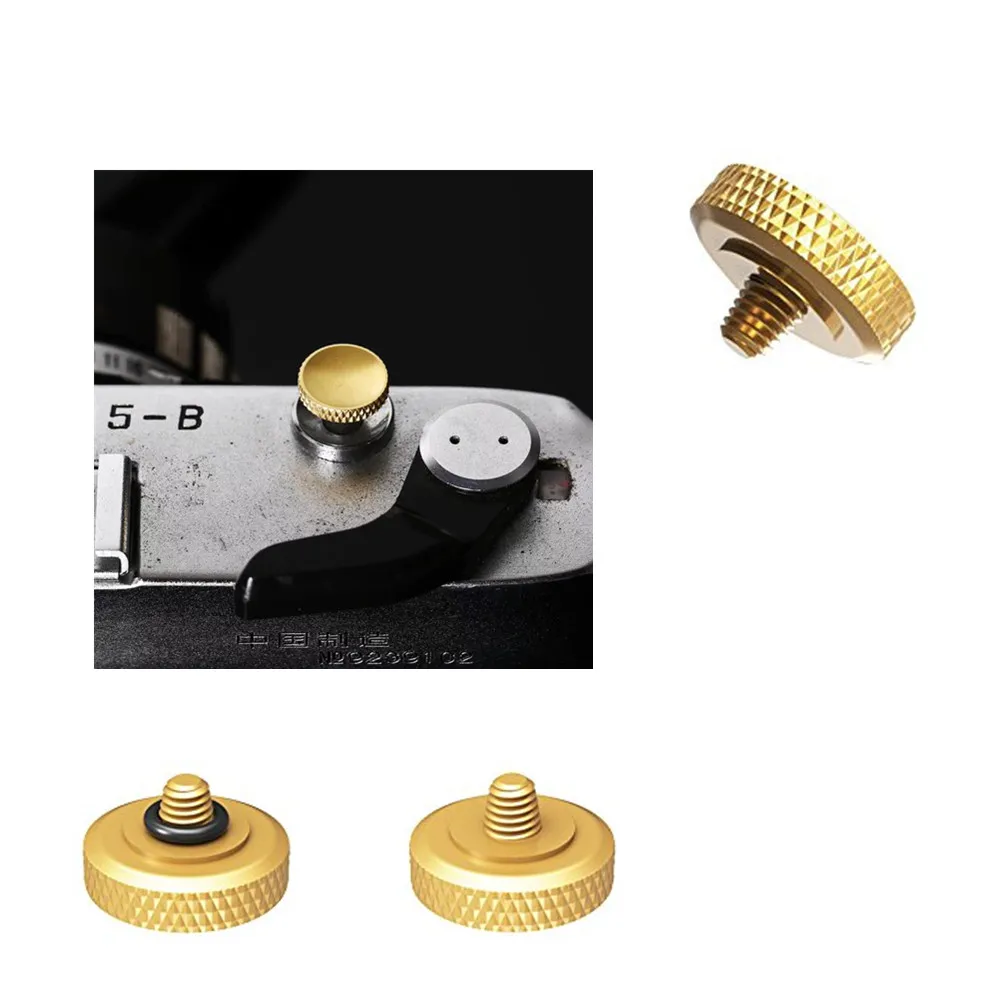 Anillo de goma de botón de liberación de obturador cóncavo de latón para Fujifilm X-T4 XT4 X-E3 XE3 X100V X100F X100T X100S X100 X30 X20 X10
