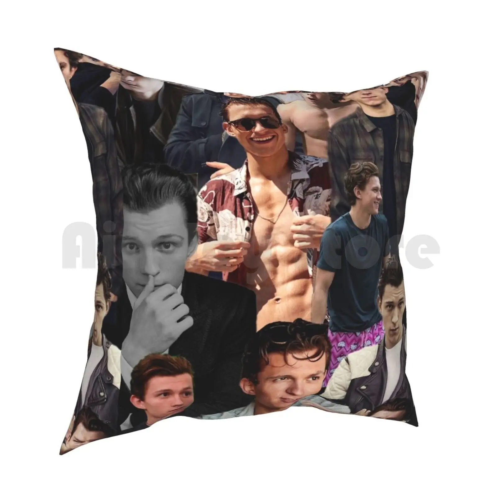 Tom Holland Collage Pillow Case Printed Home Soft Throw Pillow Tom Holland Tom Tom Holland Cute Tom Holland Collage Cute