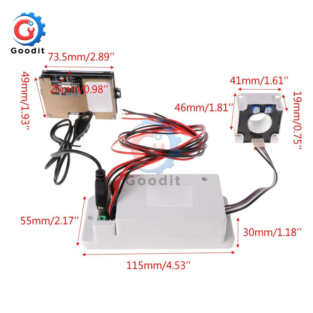 DC Schermo a colori da 2,4 pollici Misuratore di volt-ampere wireless Misuratore di potenza di capacità Coulomb Rilevatore di batterie Tester