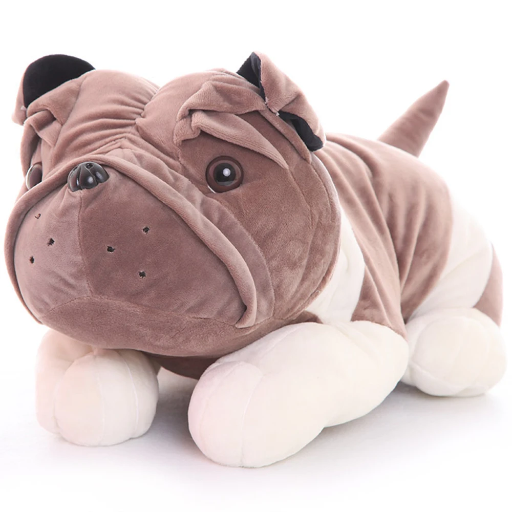 ของเล่นตุ๊กตาสุนัขจำลองน่ารัก Shar Pei Bulldog คุณภาพสูงนุ่มตุ๊กตาสัตว์ตุ๊กตาตุ๊กตาตุ๊กตาวันเกิดของขวัญตกแต่งบ้าน30ซม.19