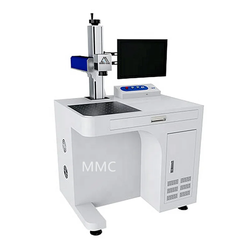 Raycus Visual Positioning Mopa Color Mini Desktop 20w 30w 50w 70w 100w Fiber Laser Marking Machineep Engraving