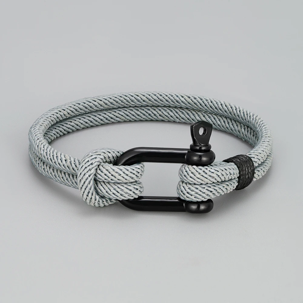 VOQ New Outdoor Style U-shaped Survival Buckle Bracelet Hand Made Milan Rope Bracelets Fashion Friendship Jewelry Wholesale