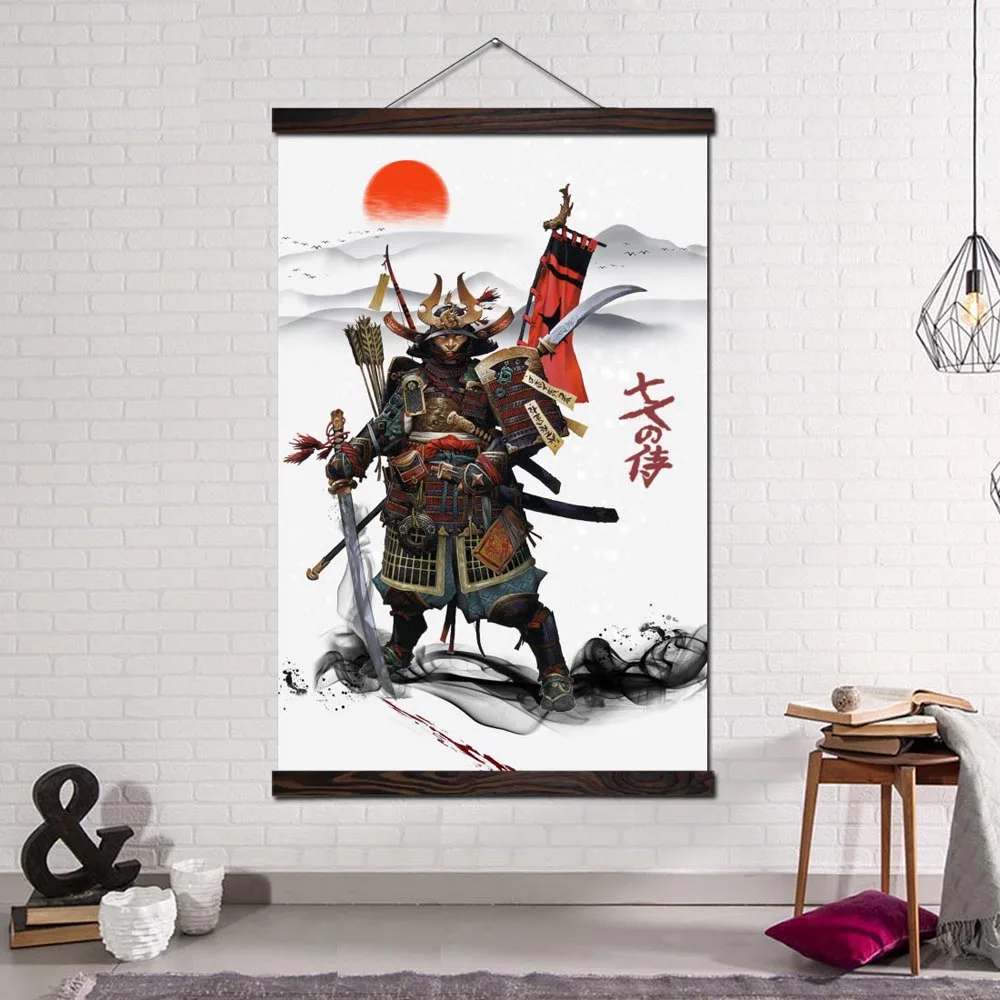 

Modern Wall Art Print Art Picture And Poster Scroll Canvas Painting Wall Picture Home Decoration Roleplaying Game Japan Samurai