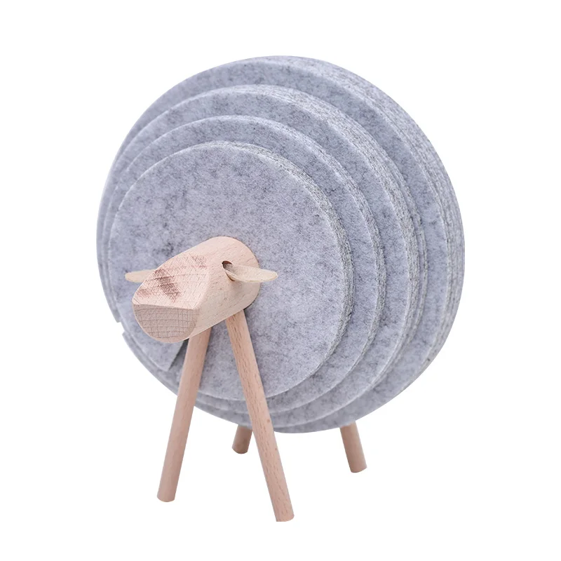 Scandinavian Sheep Creative Home Insulation Cushion Teacup Pad Anti-ironing Table Office Table Decoration Drink Coasters