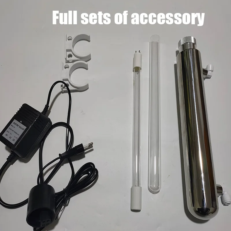 Stainless Steel UV Water Sterilizer Ultraviolet Tube Lamp Direct Drink Disinfection Treatment Filter Aquarium Fish Tank Purifier