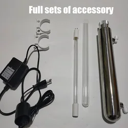 Esterilizador de agua UV de acero inoxidable, lámpara de tubo ultravioleta, filtro de desinfección de bebidas directas, purificador de tanque de peces de acuario