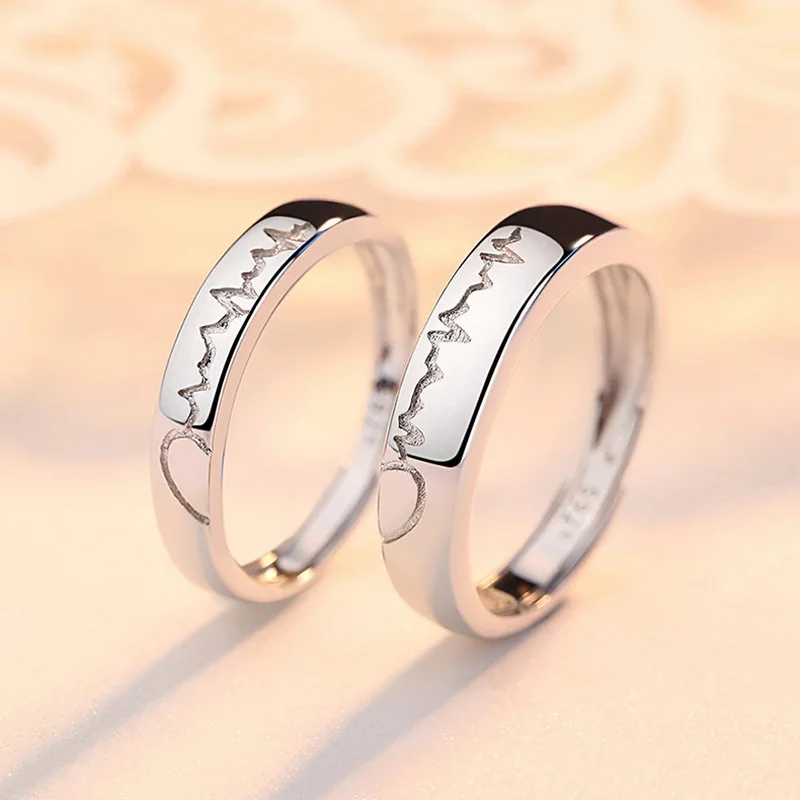 2 Teile/sätze Zirkon Herz Passenden Paar Ringe Set Für Immer Endlose Liebe Hochzeit Ring Für Frauen Männer Charme Valentinstag schmuck – Detail 18