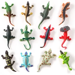 12pcs Simulation animals Action Figures Plastic PVC Lizards Model Reptile Animal Collection for Children Toys