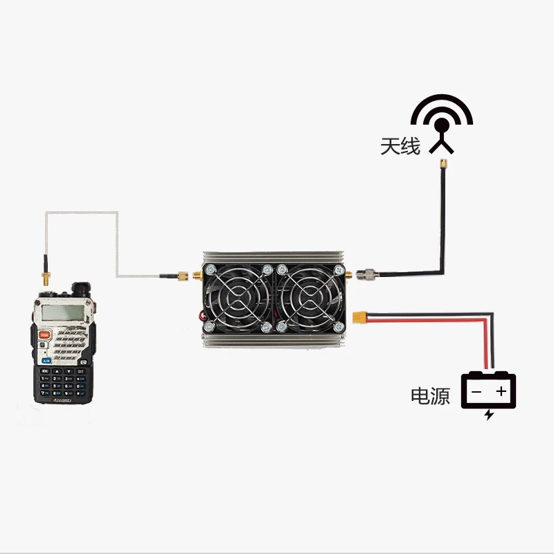 Imagem -04 - Uhf Vhf rf Amplificador de Potência Amp Xdt-uvpa70 Série para Dois Sentidos Rádios Walkie Talkie 40w 80w