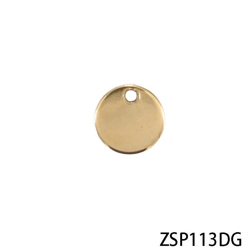 Ordinary polishing Golden color with Laser engraving logo Tags Stainless steel Labels jewelry tab parts accessories