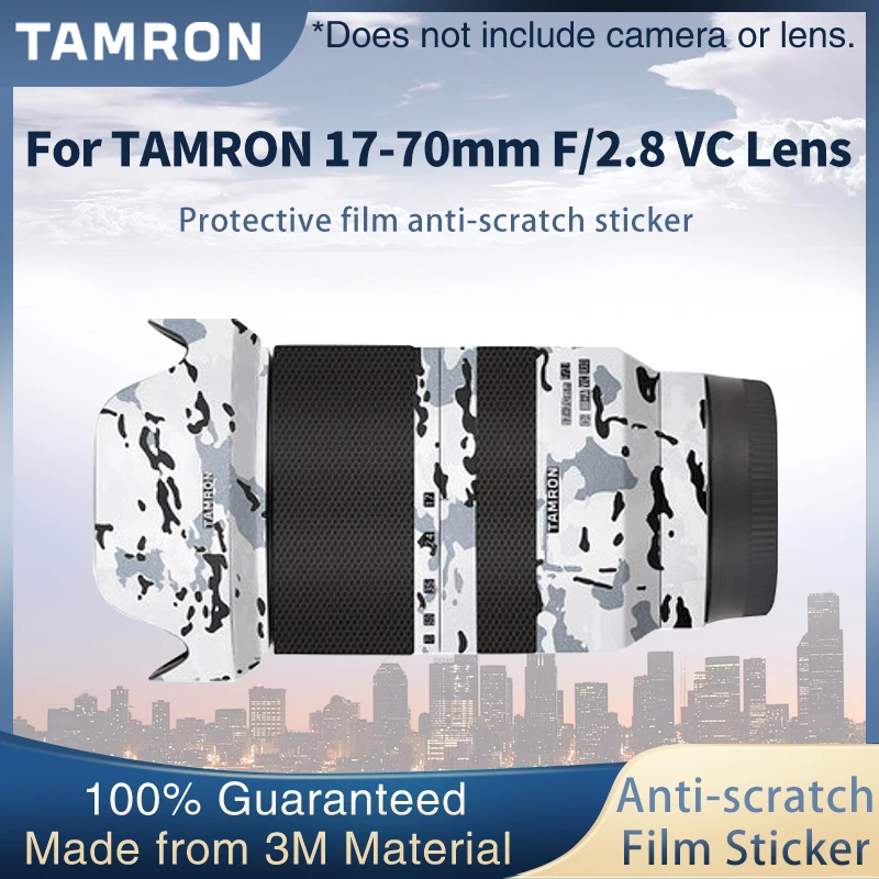 Film de protection d'objectif pour TAMRON 17-70mm F/2.8 VC, autocollant de peau, étui de protection anti-rayures
