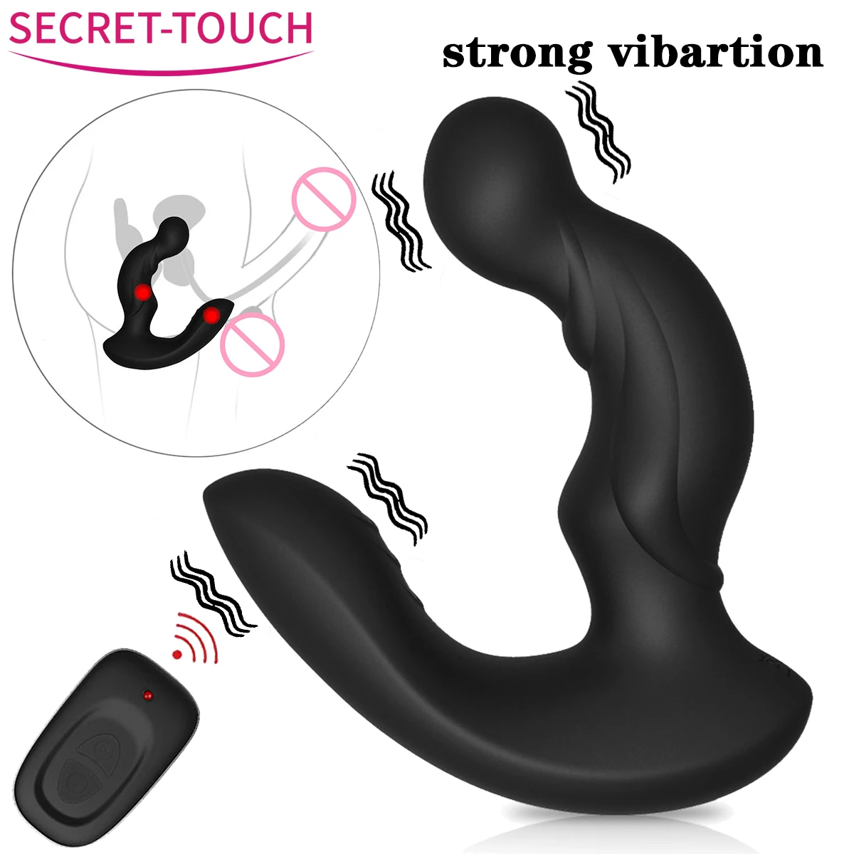 

Wireless Dildo Vibrator Male 16 Modes Prostate Massager For Man Aldult Gay Men Anus Toys Remote Control Anal Vibrators Plug Toy