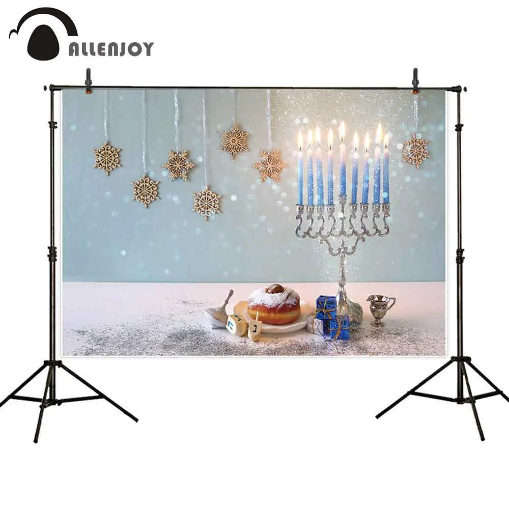 Allenjoy photophone backgrounds Hanukkah candle dessert halo bokeh glitter Carnival party banner backdrops photography photocall