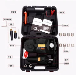 ポータブル電動油圧カージャック,12Vおよび12v,電気インパクトレンチ,タイヤインフレーター,5ton車用LEDライト