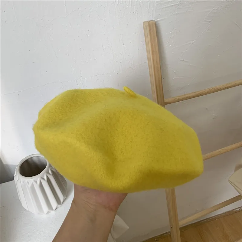 Elegant Wool artist Painter hat New winter Classic Hot Women Girl Female Thickened Woolen French hat Berets Cap Gorros