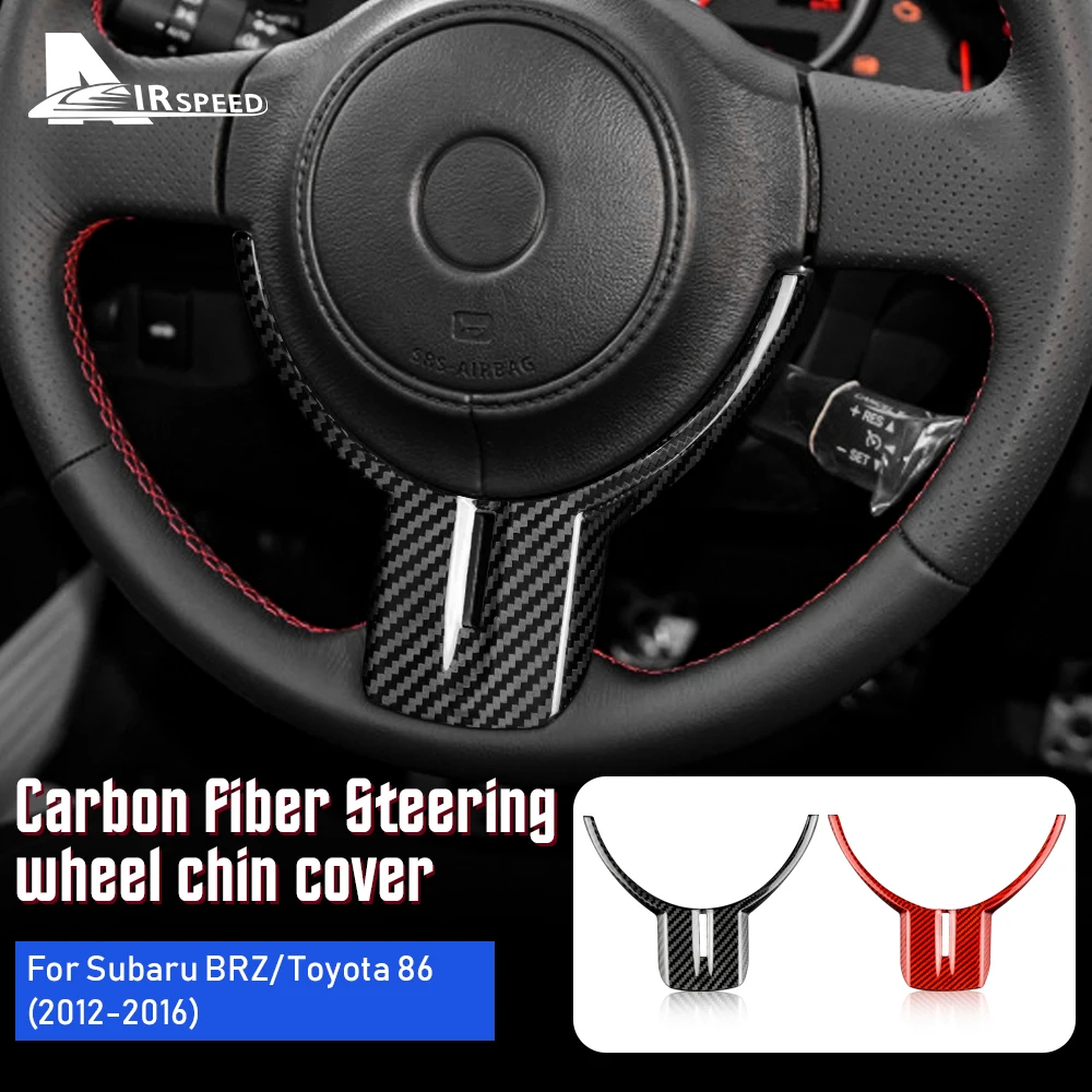 Real Hard Carbon Fiber for Subaru BRZ Toyota 86 2012 2013 2014 2015 2016 Car Steering Wheel Cover Sticker Interior Trim