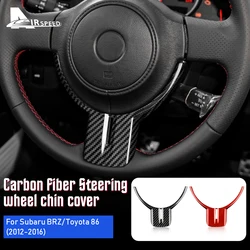 Cubierta de volante de coche de fibra de carbono duro Real para Subaru, BRZ, Toyota 86, 2012, 2013, 2014, 2015, 2016, pegatina, embellecedor Interior