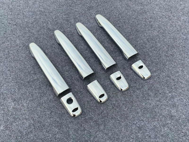 For Mitsubishi Delica D:5 2019 2020 Car Accessories ABS Chrome Door Handle Cover With Smart Key Hole Catch Cap Trim Molding