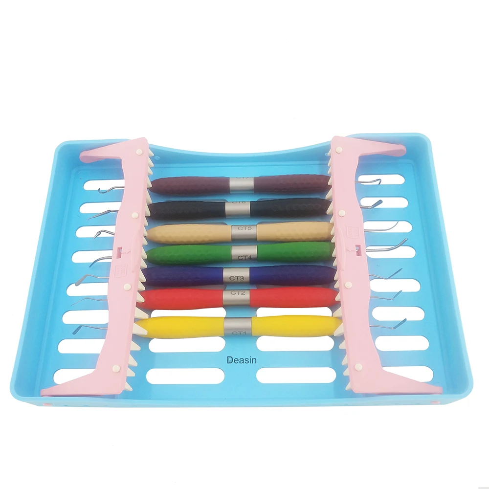 7pcs Dental resin filler Aesthetic restoration kit LM Resin knife Plastic dresser with silicone handle DEASIN