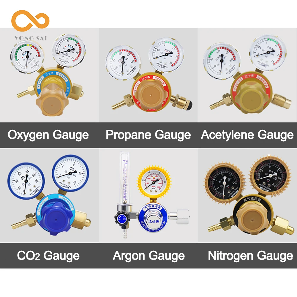 Explosion-proof Oxygen/Propane/Acetylene/Argon Pressure Reducer Gas Valve Gas Welding Pressure Gauge Argon Regulator Flow Meter