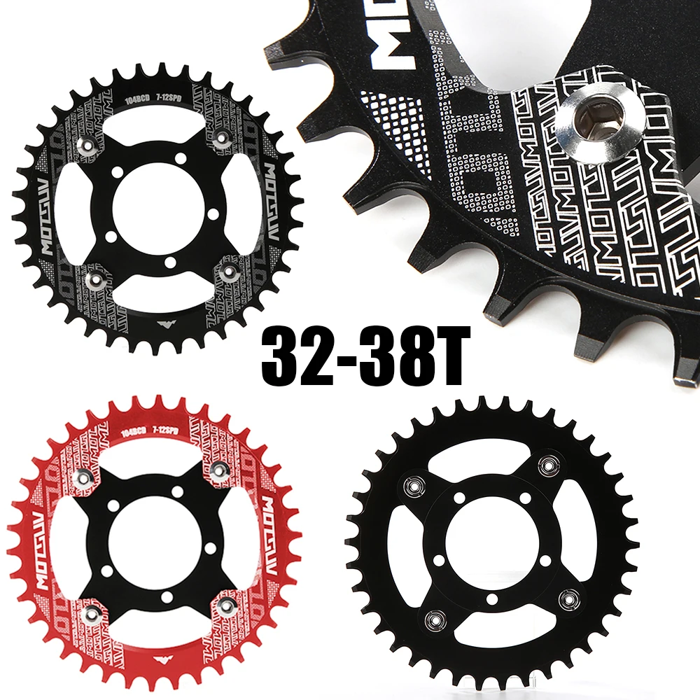 104BCD E-bike Chainring + Adapter For Bafang BBS01 BBS02 Mid Drive Motor Electric Bicycle Aluminum Alloy 32T 34T 36T 38T