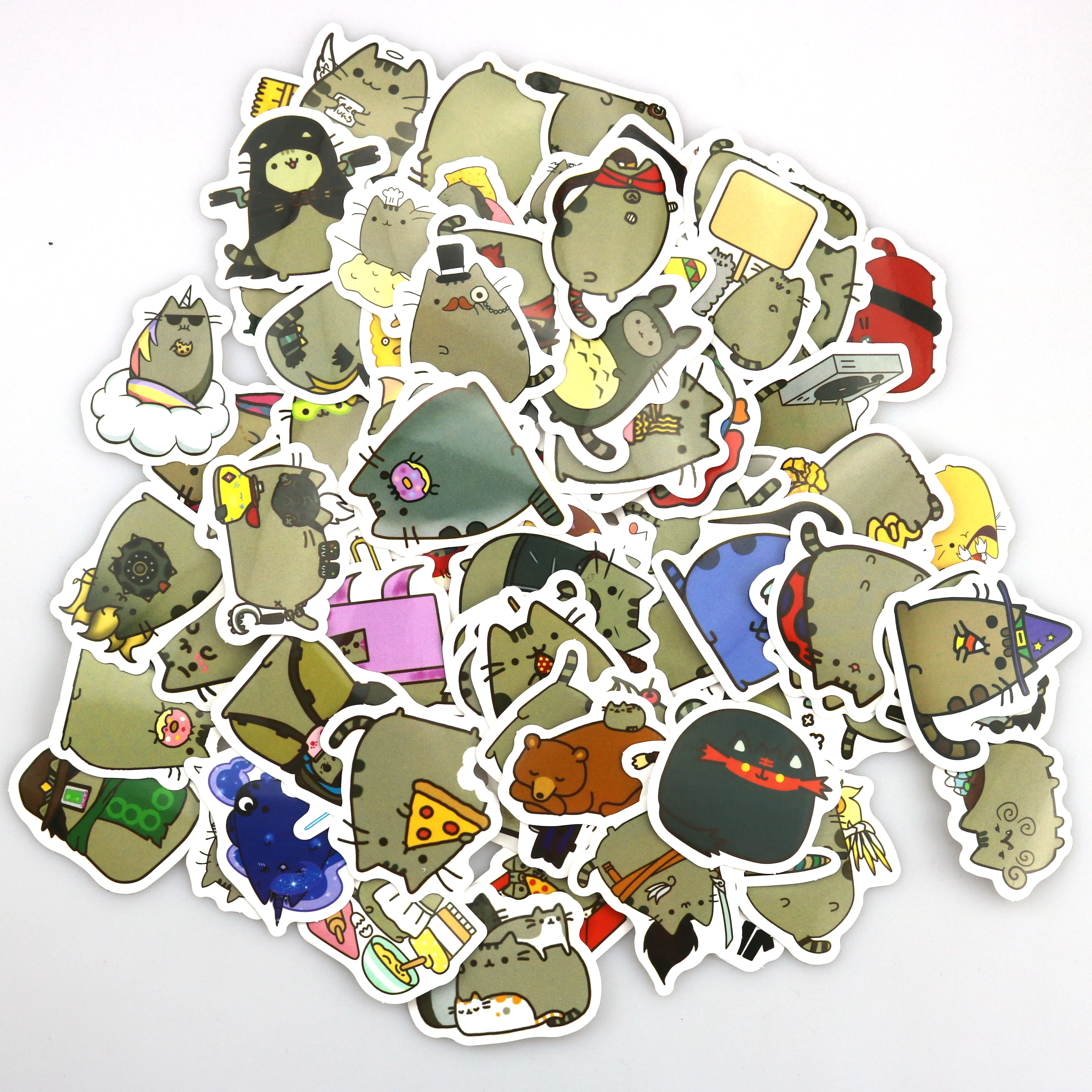 10/30/50/100PCS Cartoon Cat Stickers For Waterproof Decal Laptop Motorcycle Luggage Snowboard Fridge Phone Car Sticker