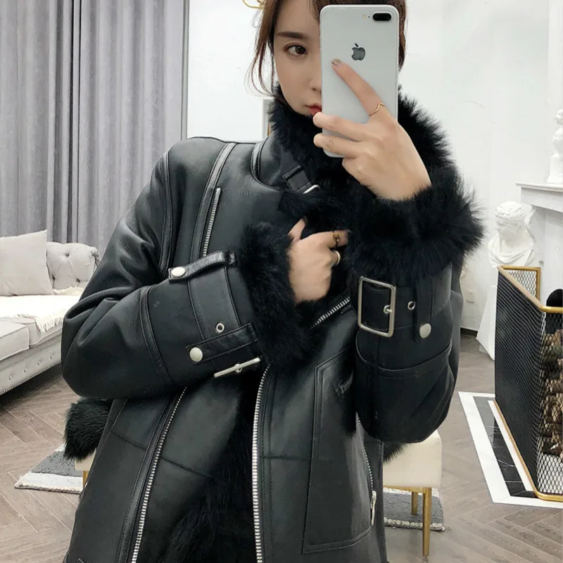 

Real Fur Coat Women Sheep Seharing Winter Coat Genuine Leather Jacket Women Sheepskin Real Leather Jacket BDY19668 YY1111