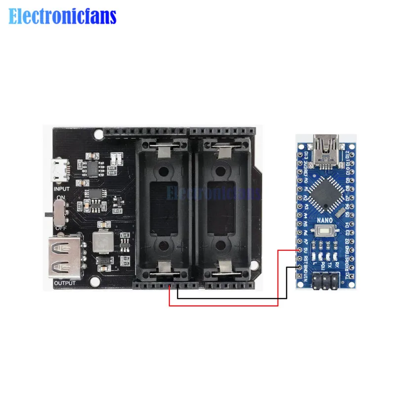 Dual 18650 Lithium-Batterie-Shield V8 Micro-USB-Powerbank-Modul 3V1A 5V 3A für Raspberry Pi Wifi ESP8266 ESP32 Ladevorrichtung – Detail 29