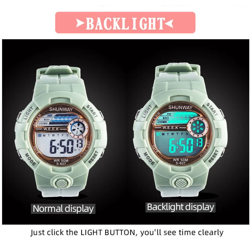 UTHAI CE33 Children’s Sport Watch Kids Clocks for Girls Boys Teens 50m Waterproof Luminous LED Wristwatch Shock Resistant 2020