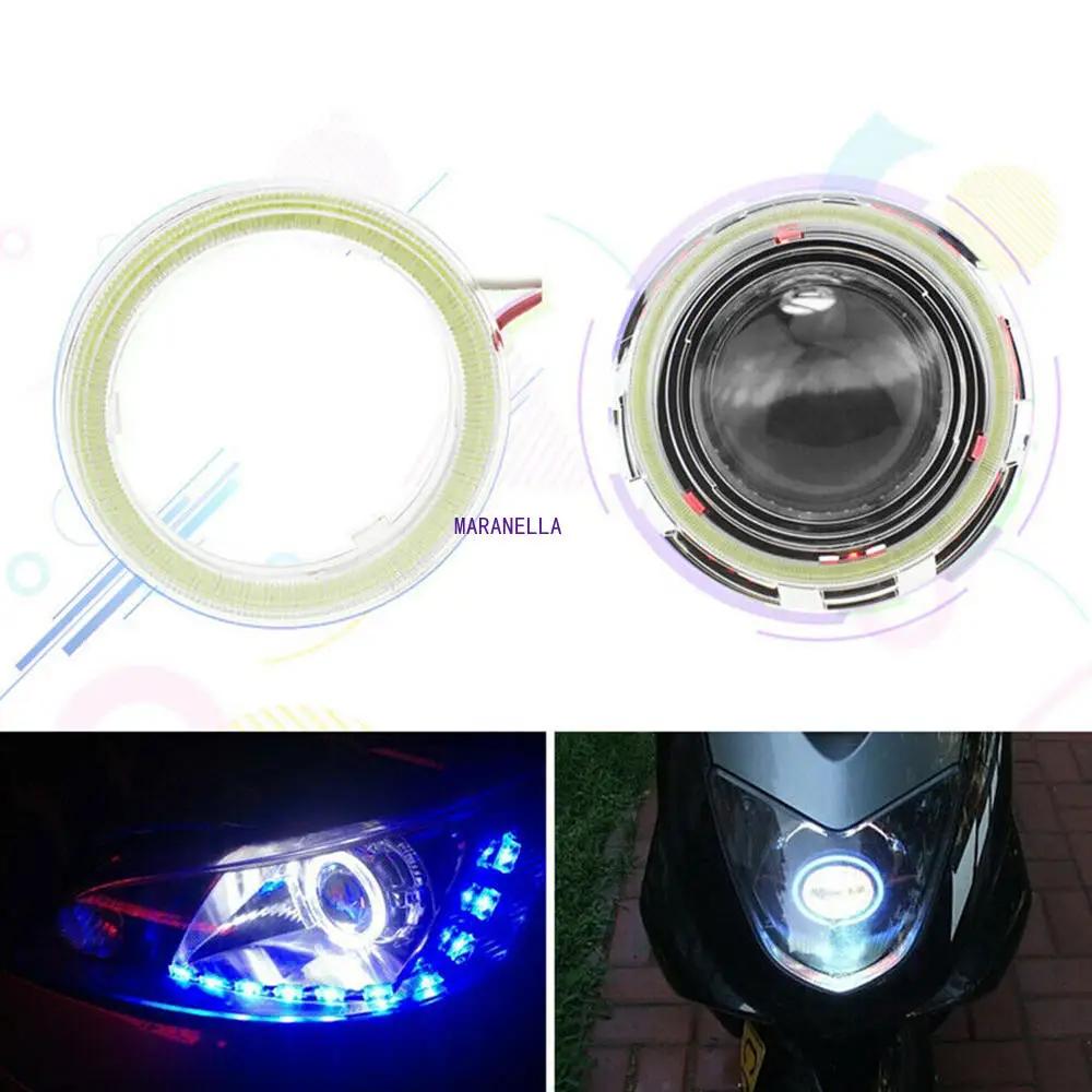 1pcs 60mm/70MM/80mm /90MM/100mm/110MM/120mm White COB Angel Eyes Halo Car LED Light Ring DRL Halo Headlight Lamp