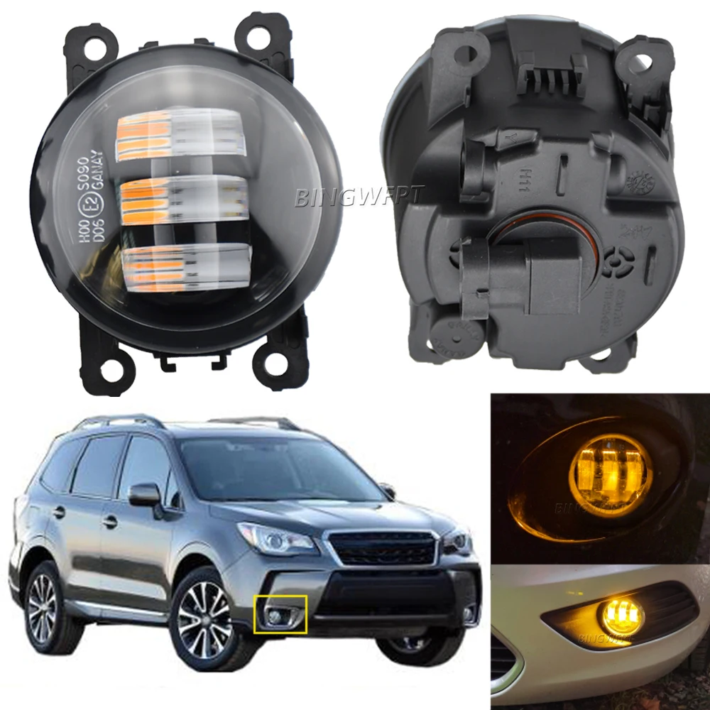 

Противотумансветильник фары DRL диаметром 9 см для Subaru Forester 2013, 2014, 2015, 2016, 2017, 2018, противотуманные фары в сборе H8/H11 12 В