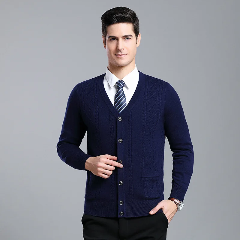 

Mens Cardigans Autumn Winter Men's Cardigan Sweaters Men Casual Business Warm V-neck Knitting Sweatercoat Jacket Male Clothes