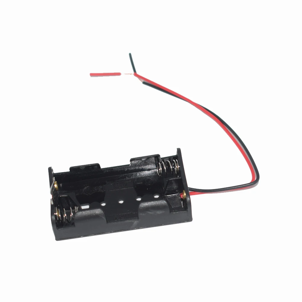 10/100 pçs 2x1.5v aa bateria titular caso interruptor da faca caixa de armazenamento dron rc carro avião robô crianças brinquedos para meninos diy acessórios do bebê