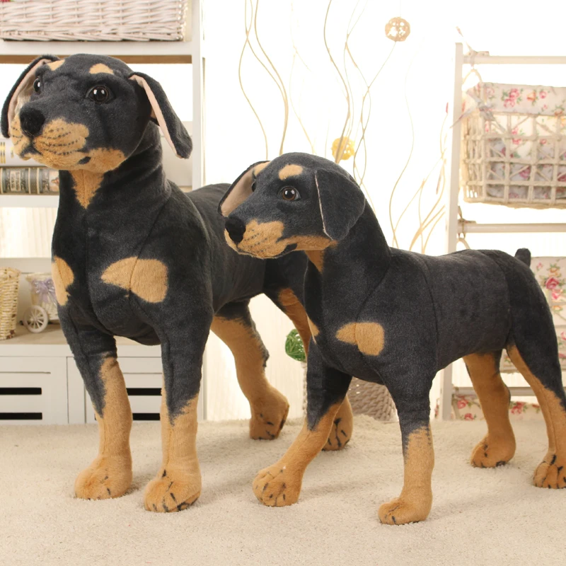 lovely cartoon Rottweiler dog plush toy cute standing dog soft doll toy birthday gift b2539