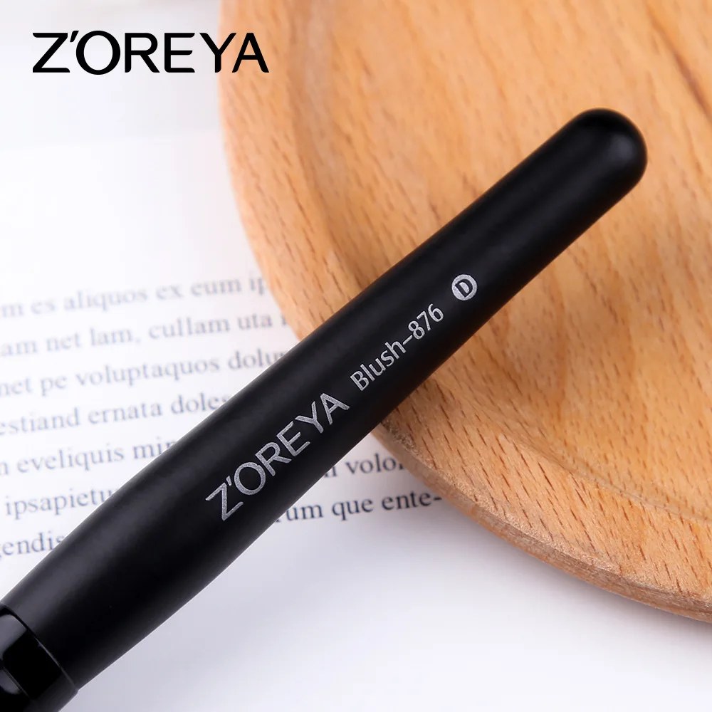 Cross Border Hot Selling ZOREYA Makeup Tool Pink Black Artificial Fiber Hot Sales Makeup Brush Blush Brush 876