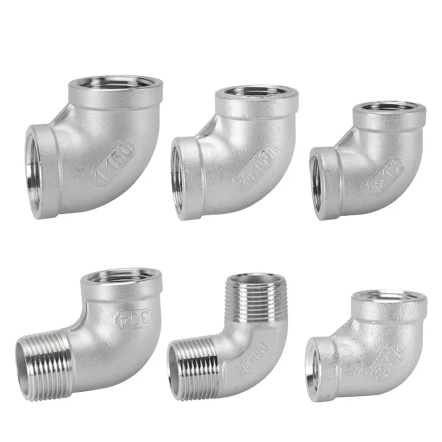 304 Stainless Steel 90 Degree Elbow Dn6 DN8 DN10 DN15 DN20 DN25 DN32 1/2